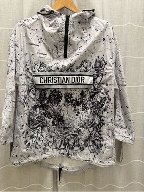 Dior Black and White Botanical Graphic Pullover